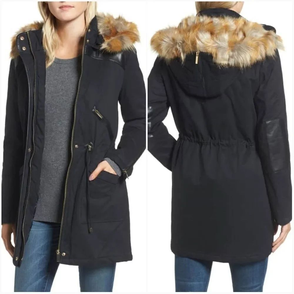 French Connection Parka with Faux Fur